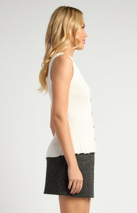 Mandie Knit Vest - White