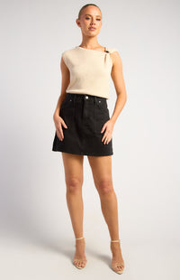 Carla Knit Top - Cream Marl