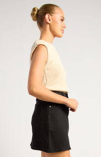 Carla Knit Top - Cream Marl
