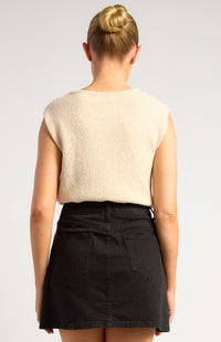 Carla Knit Top - Cream Marl