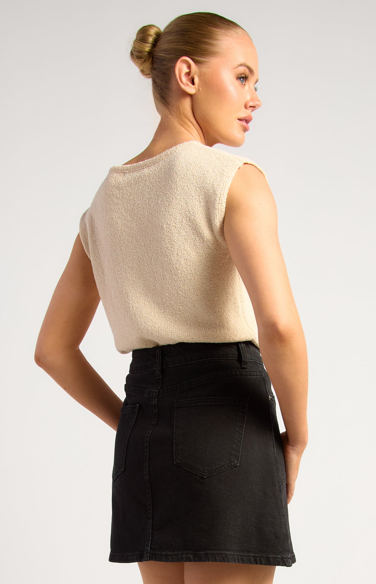 Carla Knit Top - Cream Marl