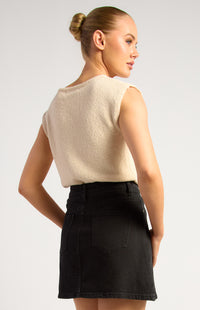 Carla Knit Top - Cream Marl