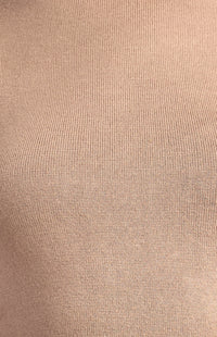 Alissa Cap Sleeve Knit Top - Mushroom