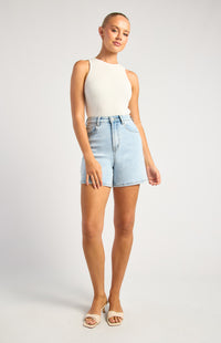 Kelcie Knit Sleeveless Top - White