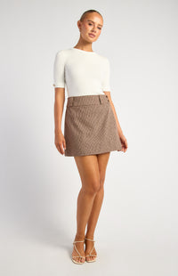 Marion Short Sleeve Knit Top - White