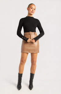 Chase Long Sleeve Knit Top - Black