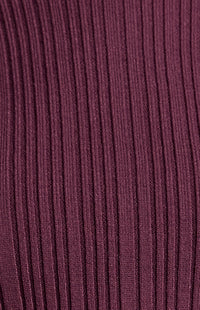 Chase Long Sleeve Knit Top - Dark Plum