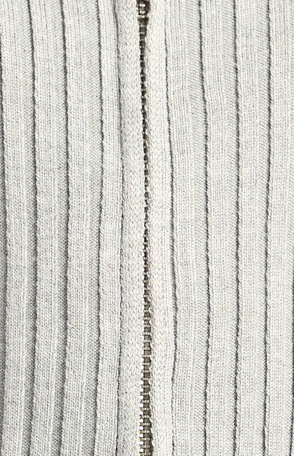 Curtis Two-Way Zip Knit Top - Grey