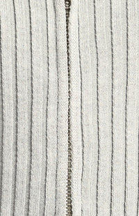 Curtis Two-Way Zip Knit Top - Grey