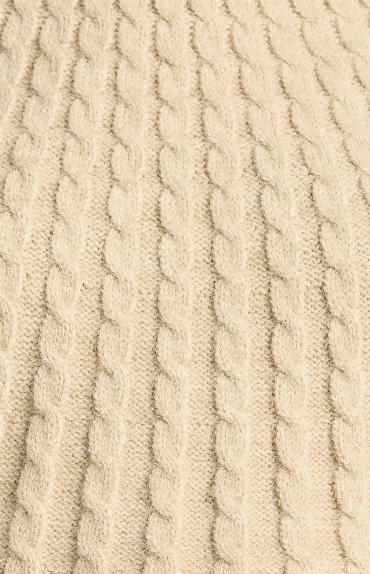 Gradient Cable Knit Top - Brown Marl