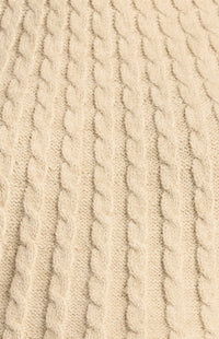 Gradient Cable Knit Top - Brown Marl