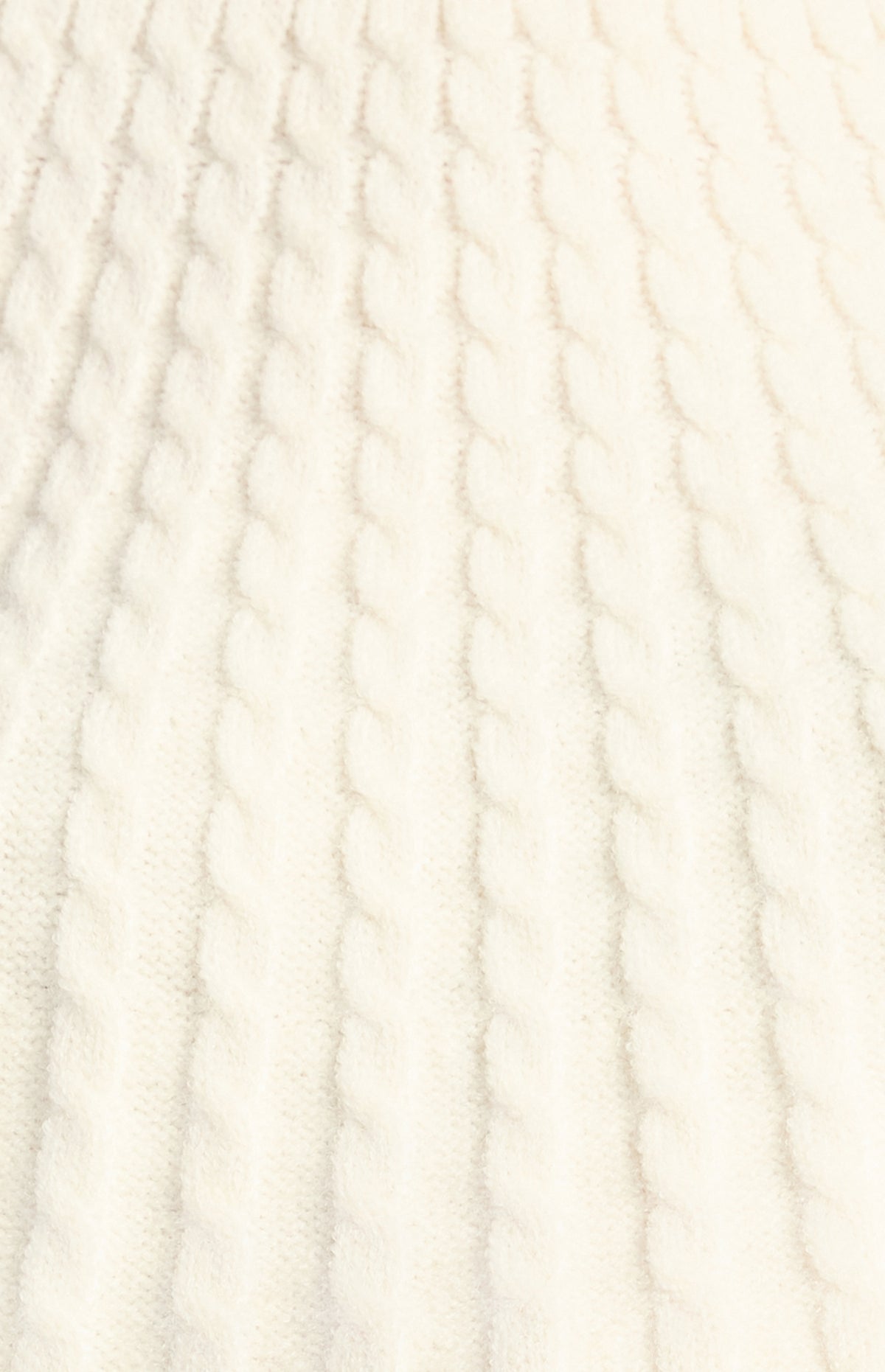 Gradient Cable Knit Top - White