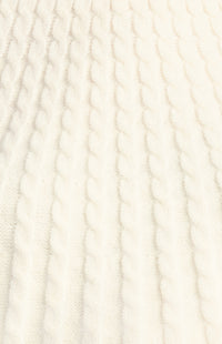 Gradient Cable Knit Top - White