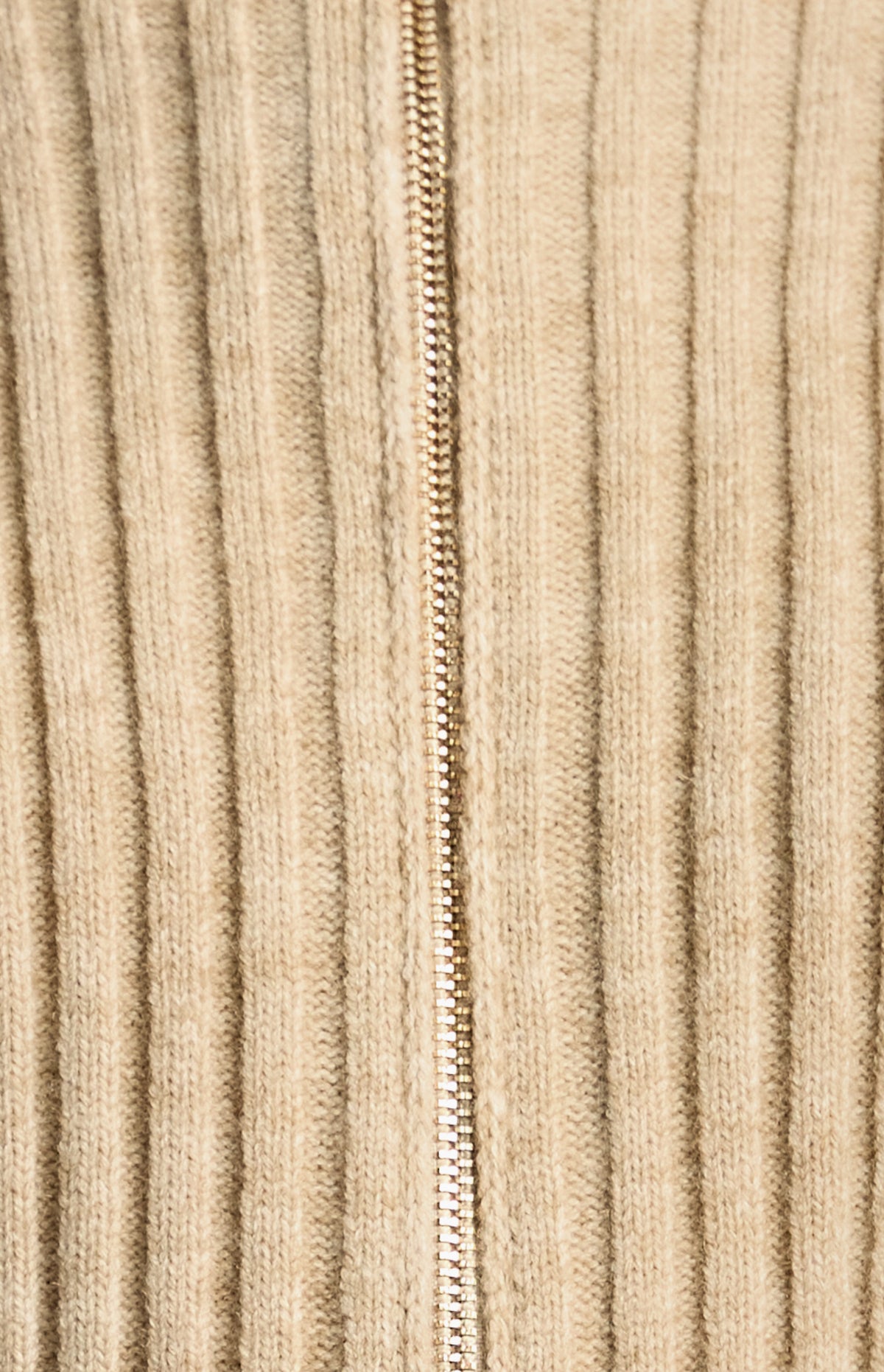 Fiori Two-Way Zip Knit Top - Brown