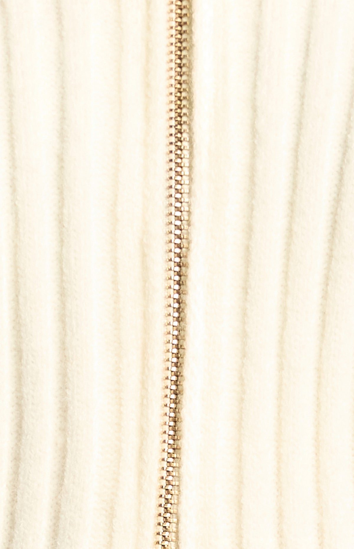 Fiori Two-Way Zip Knit Top - White