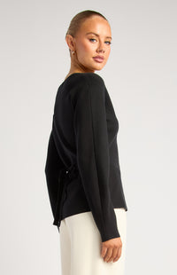 Micaela Knit Top - Black