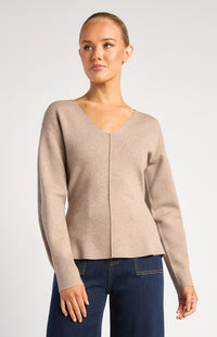 Micaela Knit Top - Brown Marl