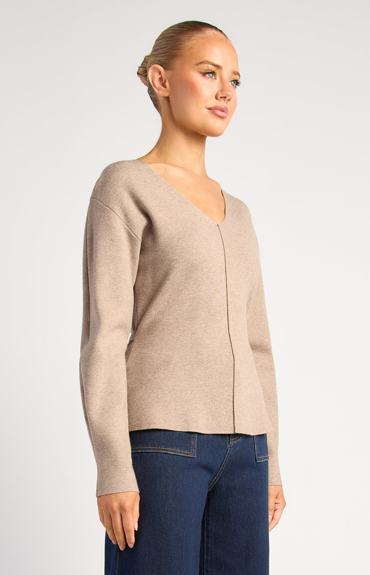 Micaela Knit Top - Brown Marl