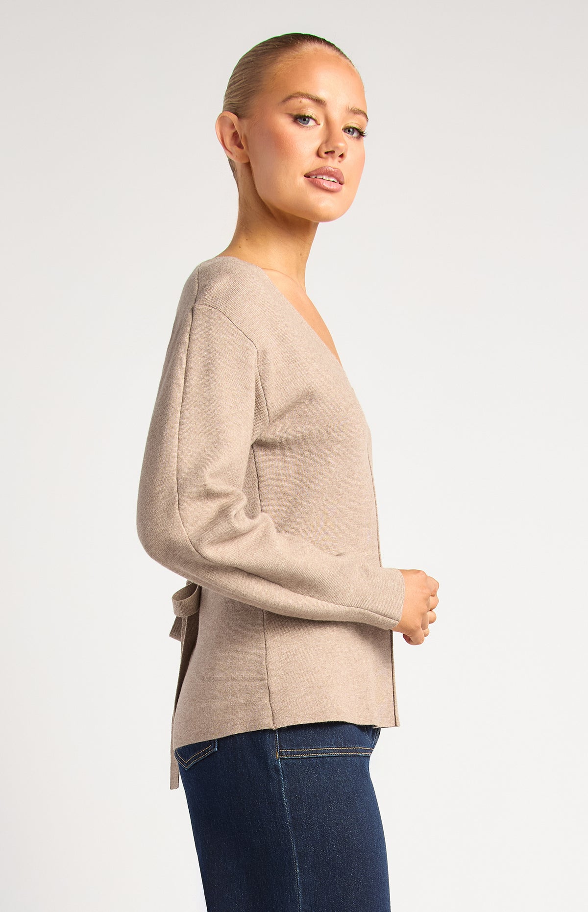 Micaela Knit Top - Brown Marl
