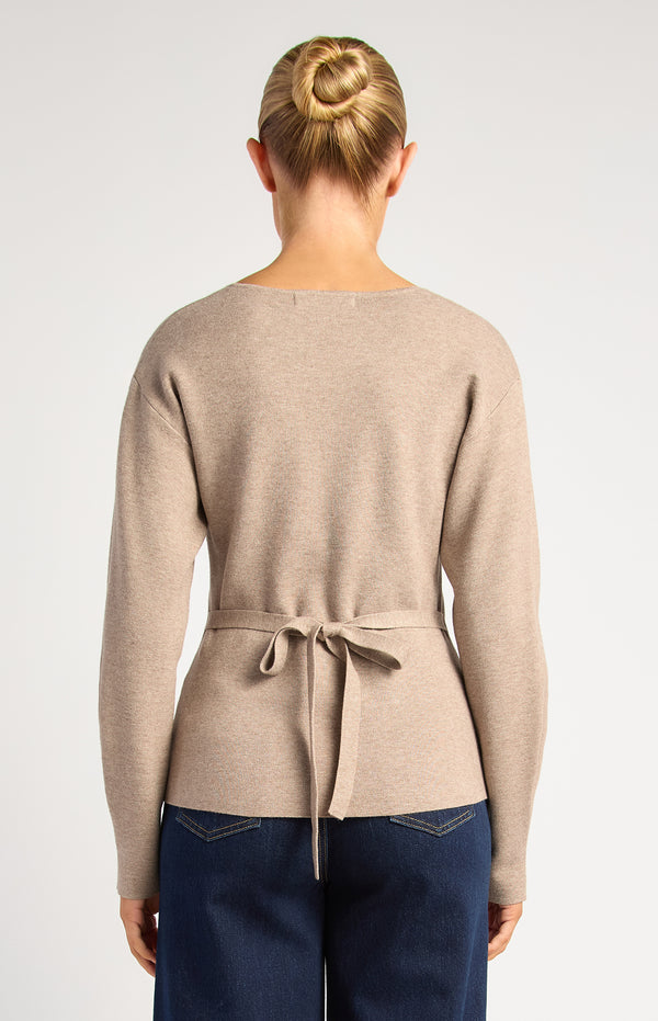 Micaela Knit Top - Brown Marl