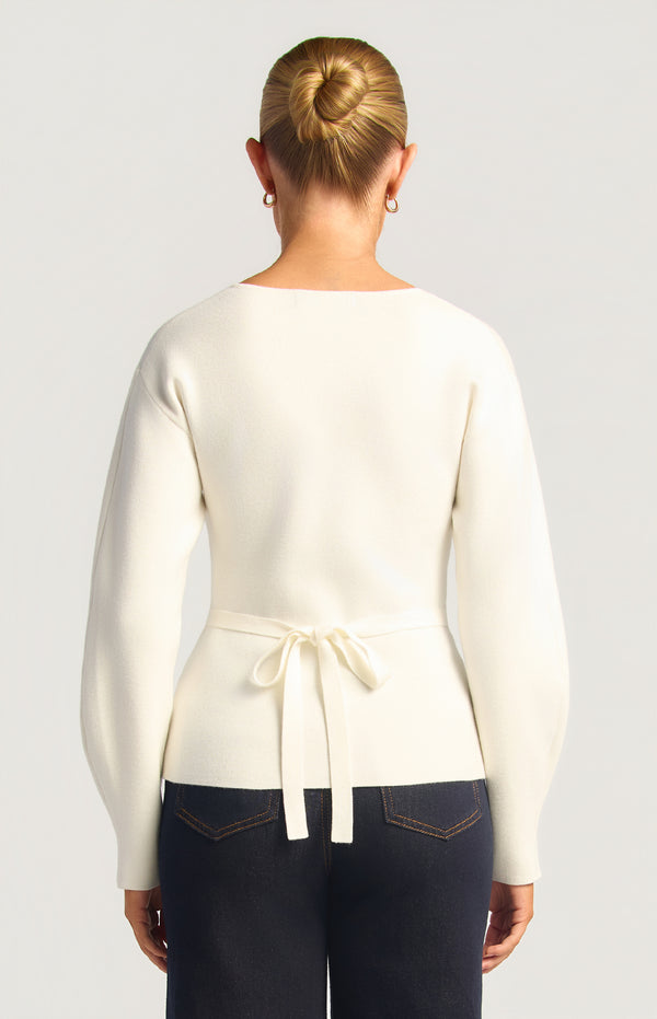 Micaela Knit Top - White