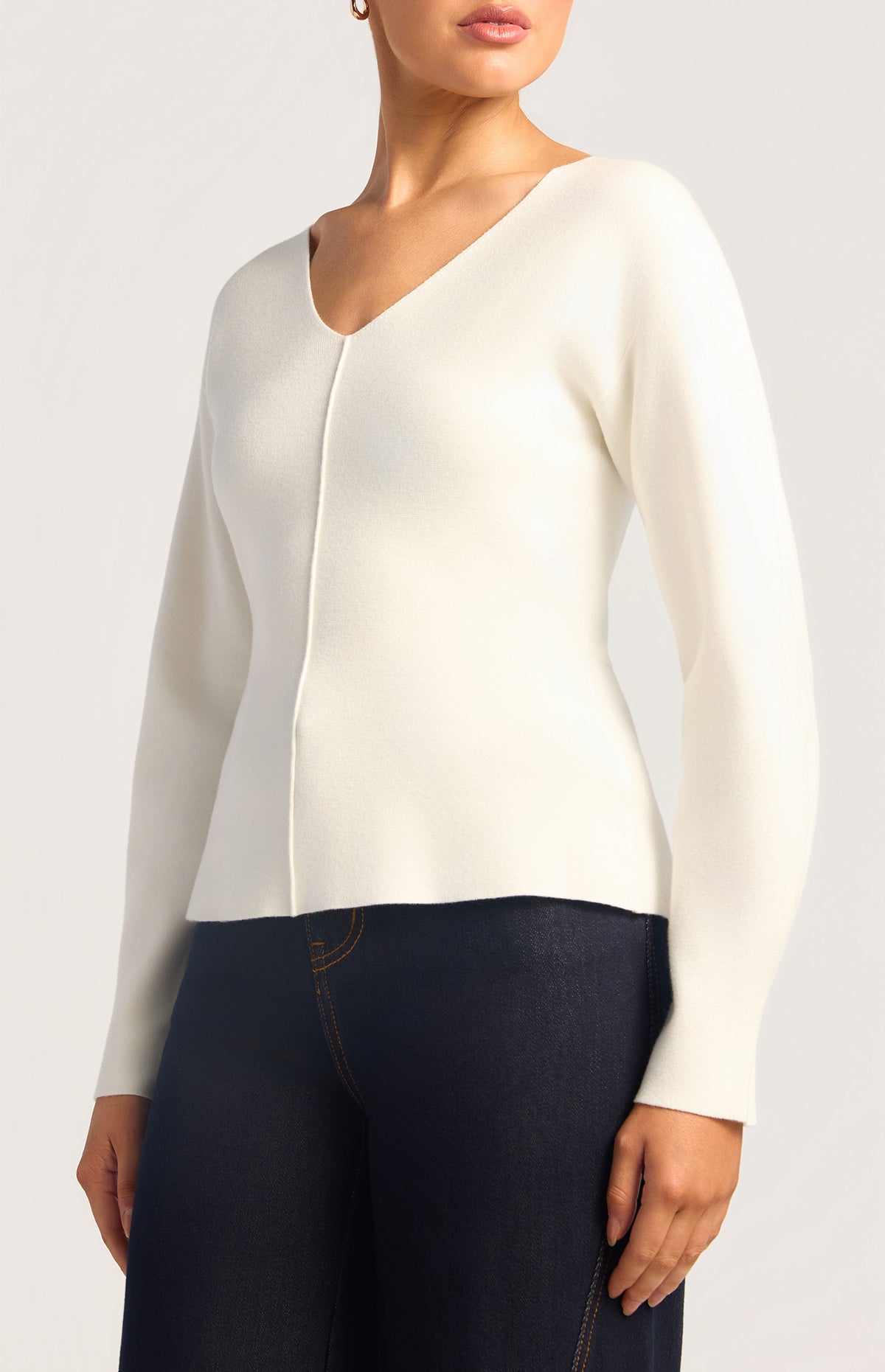 Micaela Knit Top - White