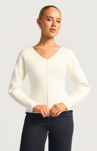 Micaela Knit Top - White