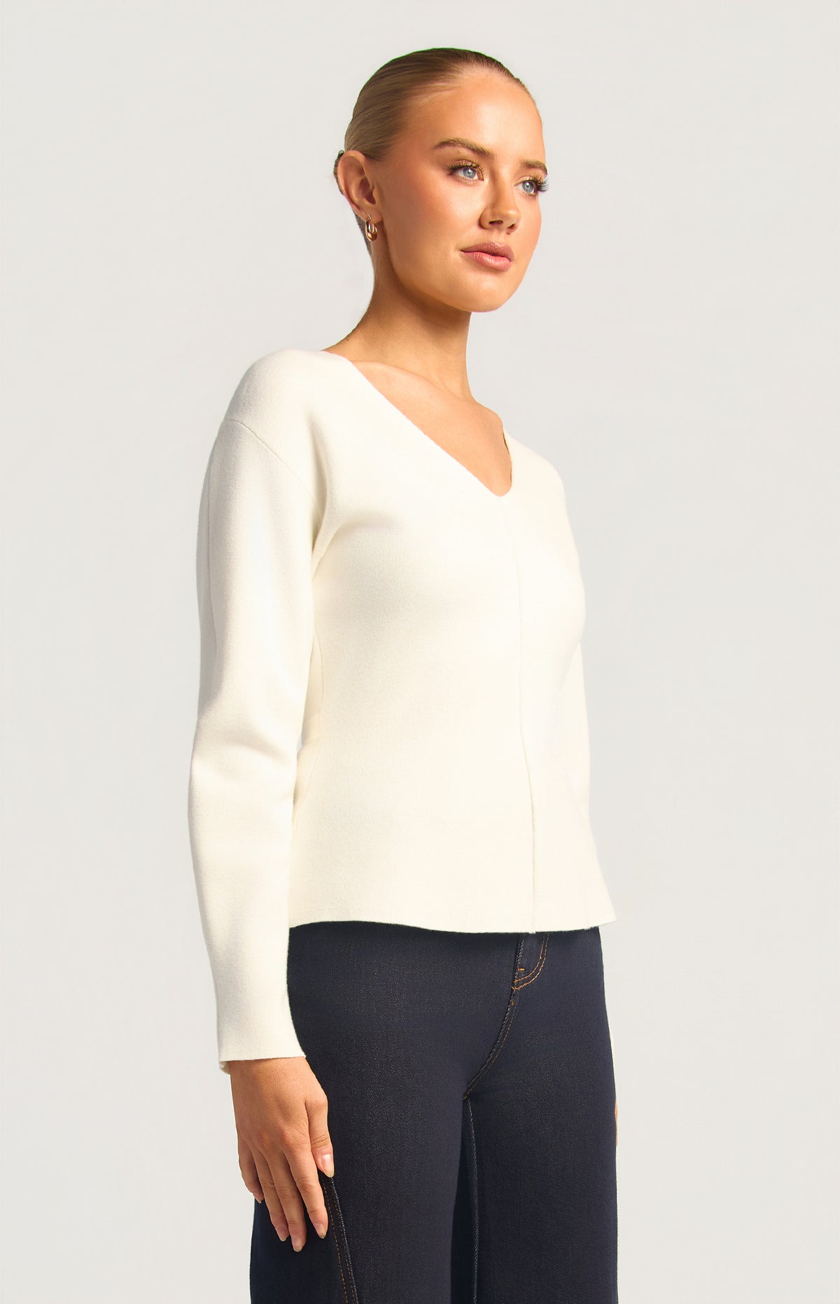 Micaela Knit Top - White