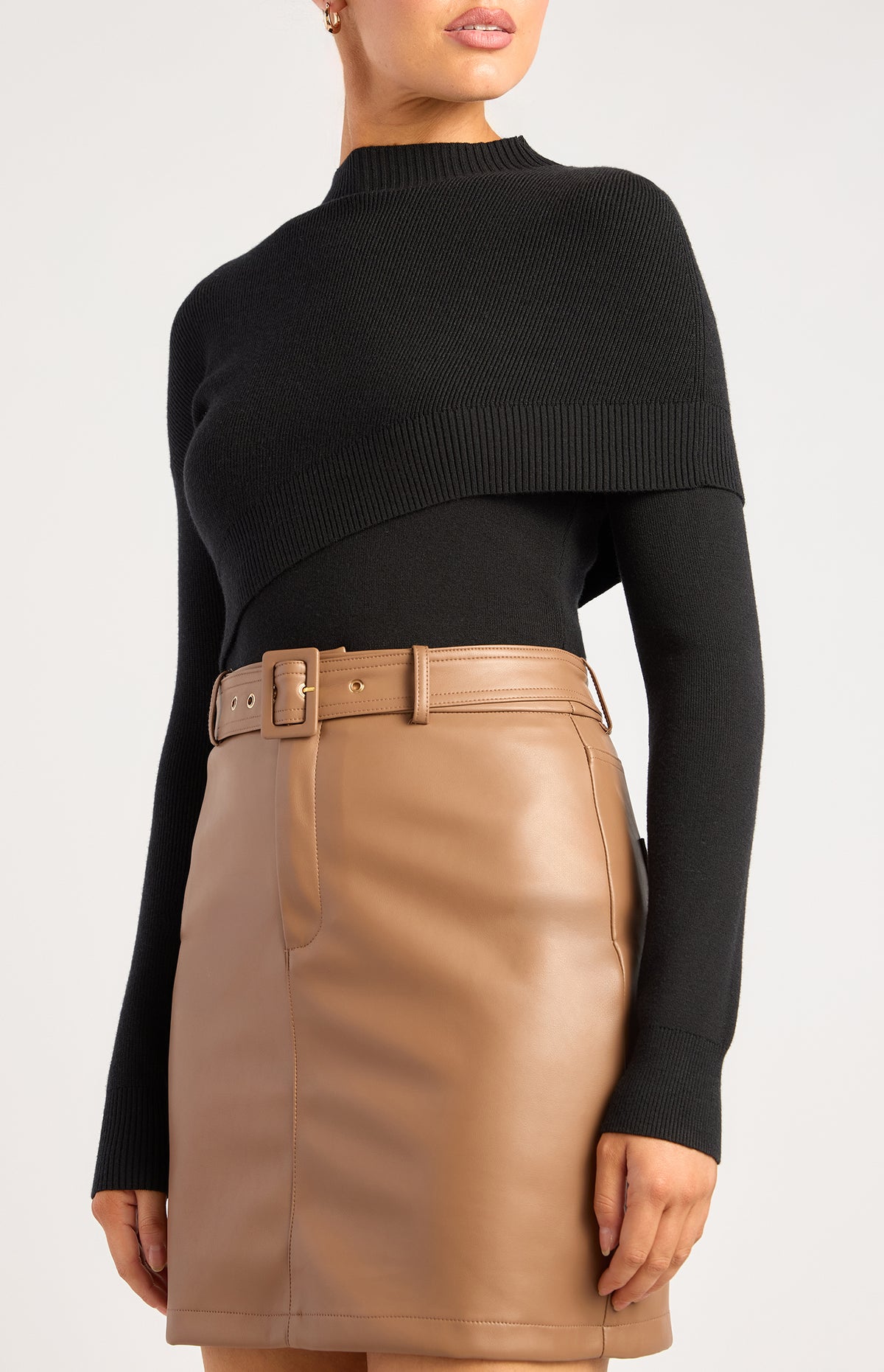 Kavali Long Sleeve Knit Top - Black