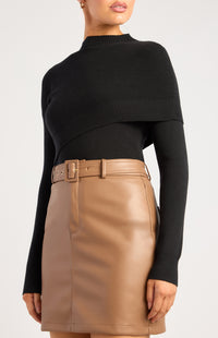 Kavali Long Sleeve Knit Top - Black