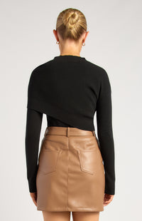 Kavali Long Sleeve Knit Top - Black