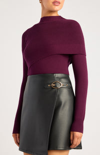 Kavali Long Sleeve Knit Top - Merlot