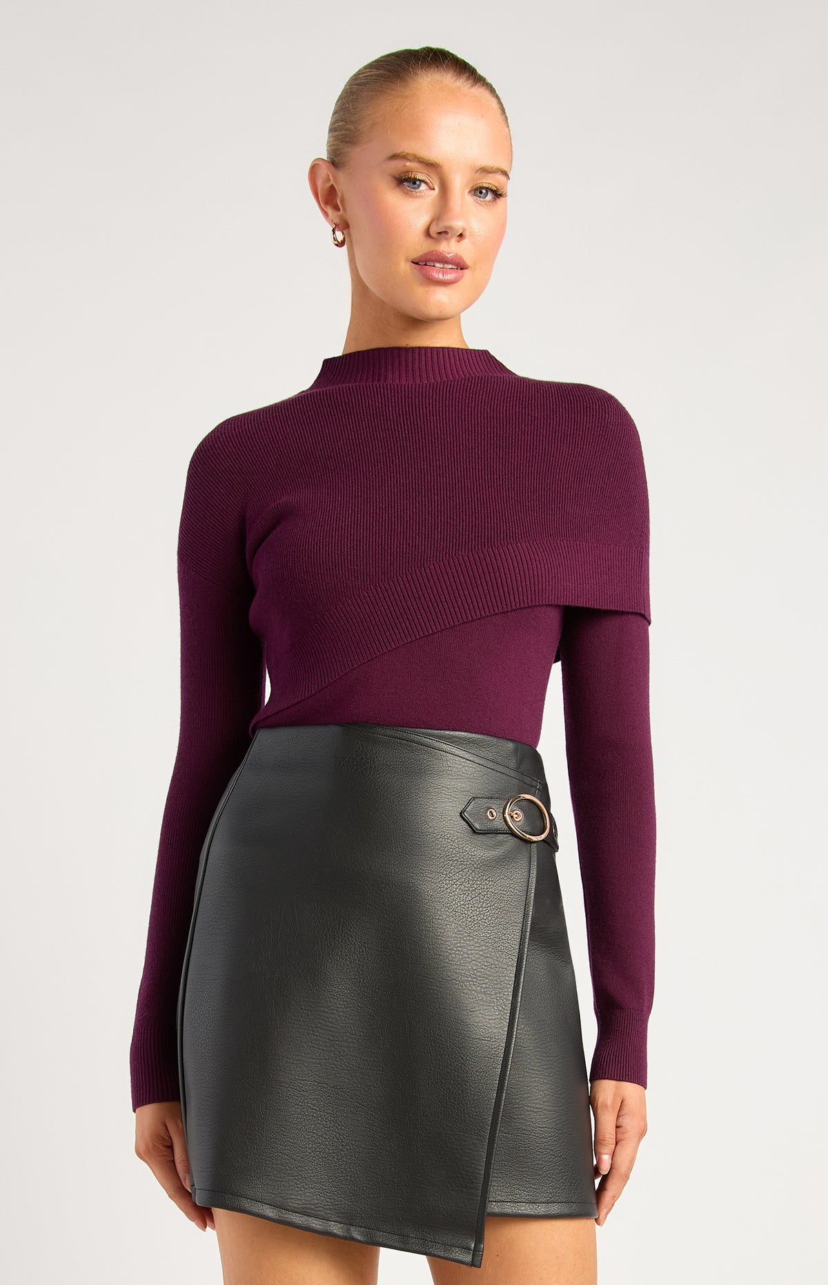 Kavali Long Sleeve Knit Top - Merlot