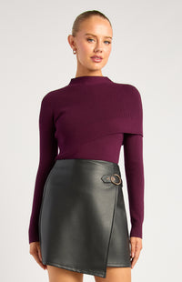 Kavali Long Sleeve Knit Top - Merlot
