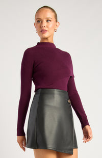 Kavali Long Sleeve Knit Top - Merlot
