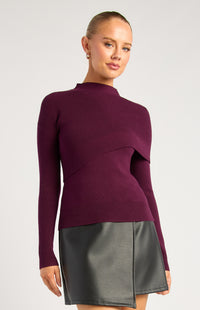 Kavali Long Sleeve Knit Top - Merlot