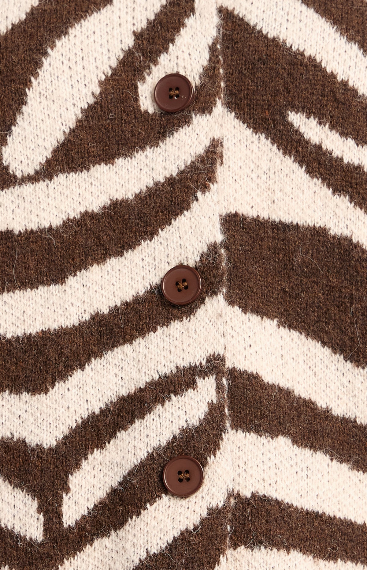 Pia Buton-Up Cardigan - Zebra