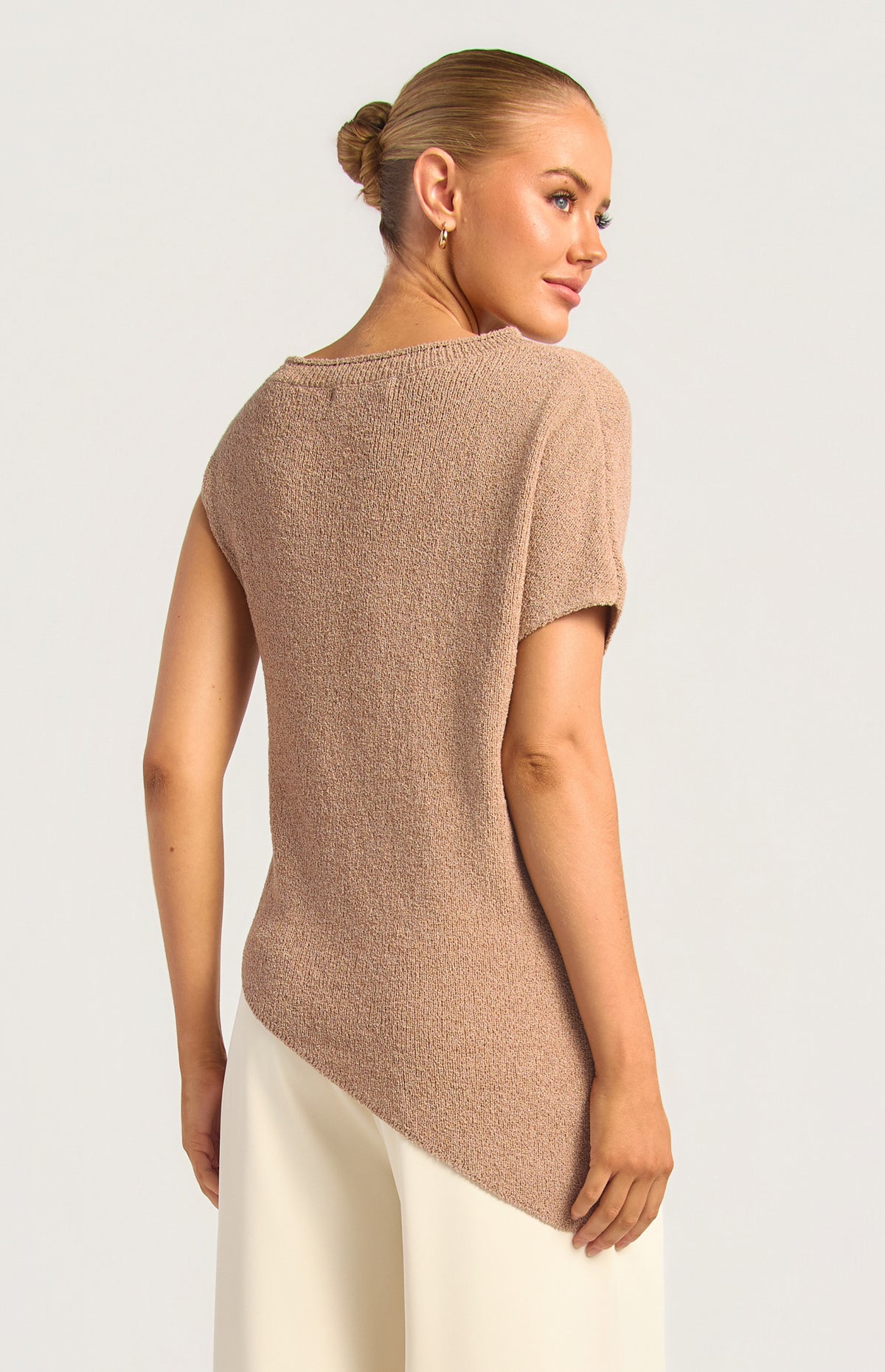 Kinara Short Sleeve Top - Brown Marl