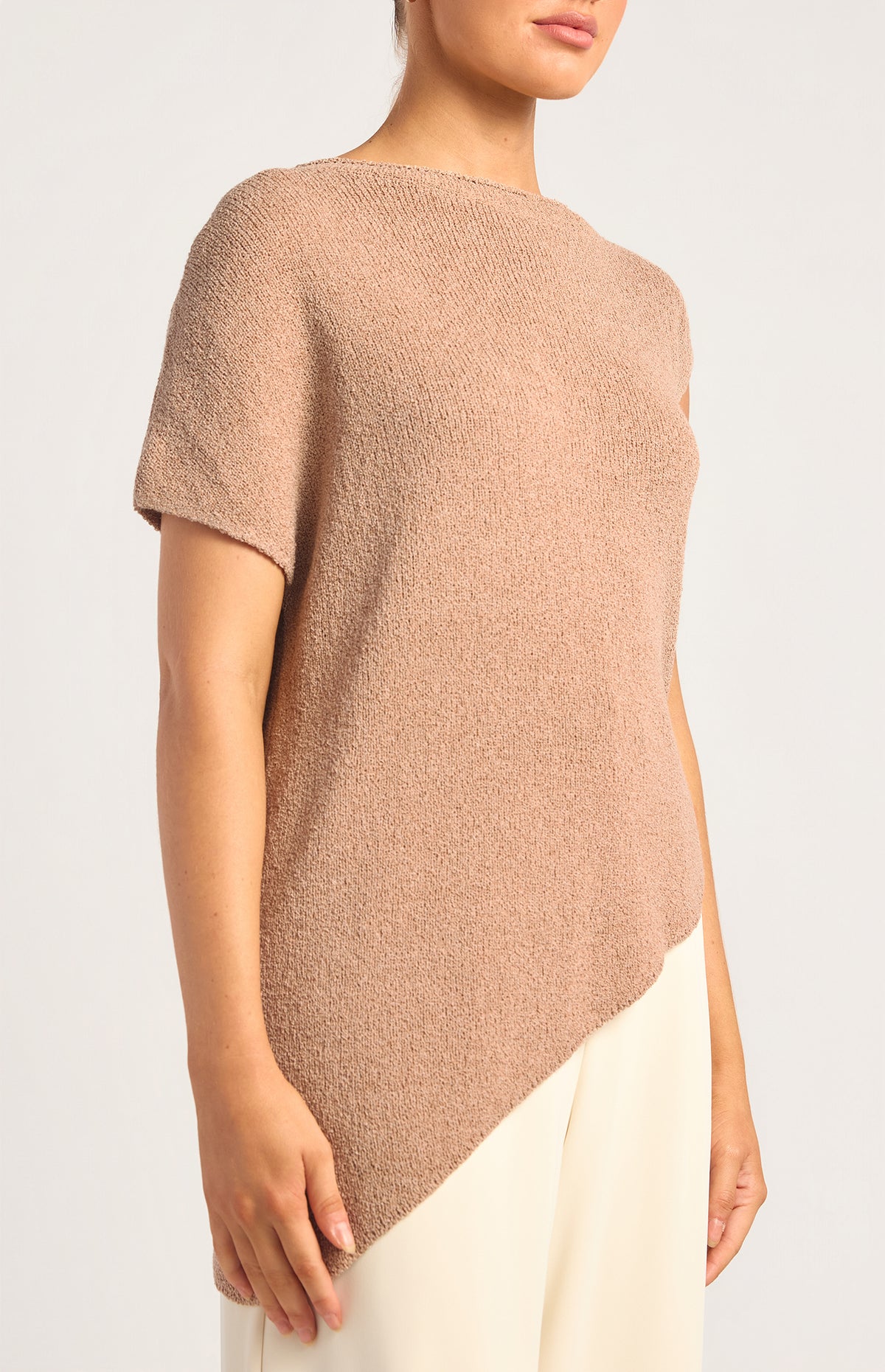 Kinara Short Sleeve Top - Brown Marl