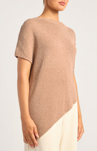 Kinara Short Sleeve Top - Brown Marl