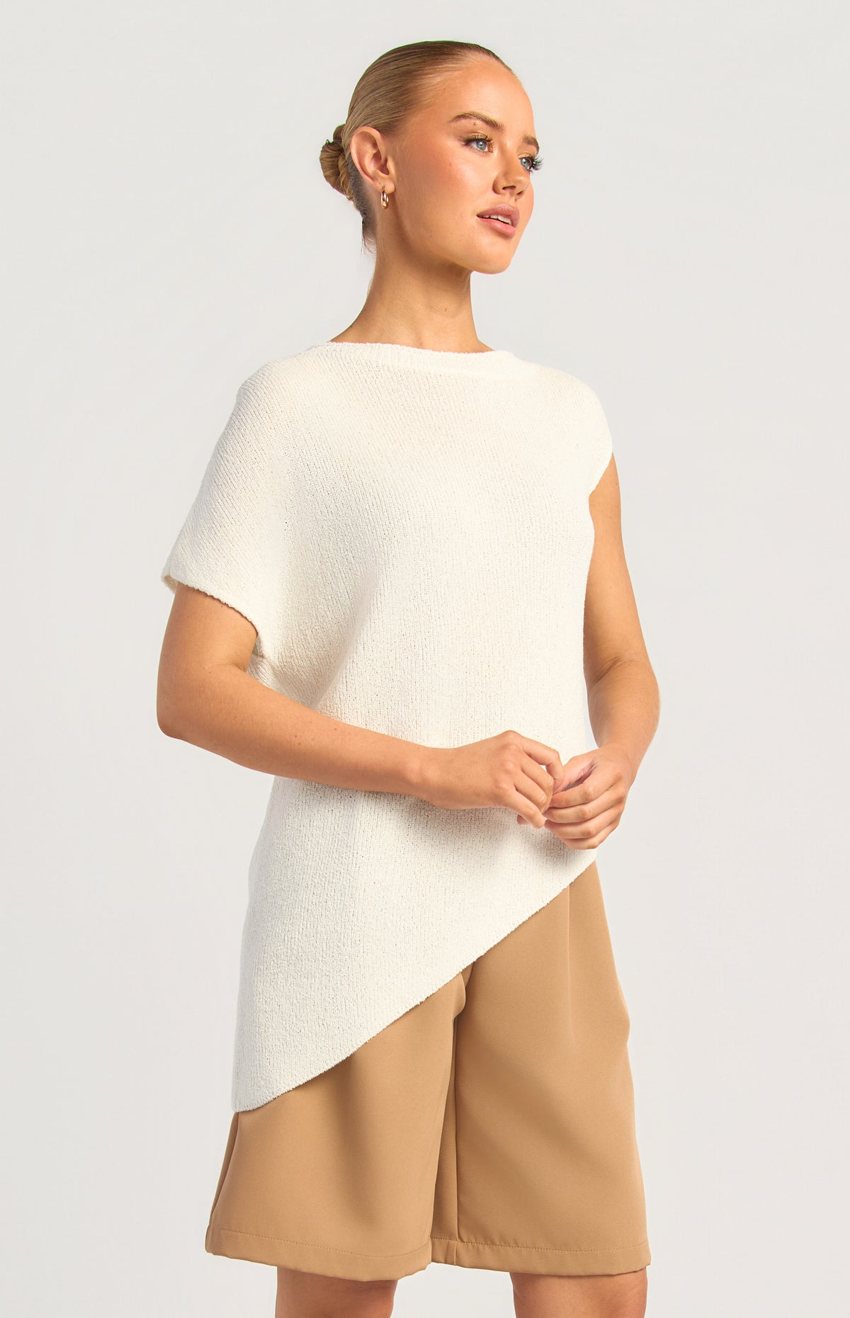 Kinara Short Sleeve Top - White