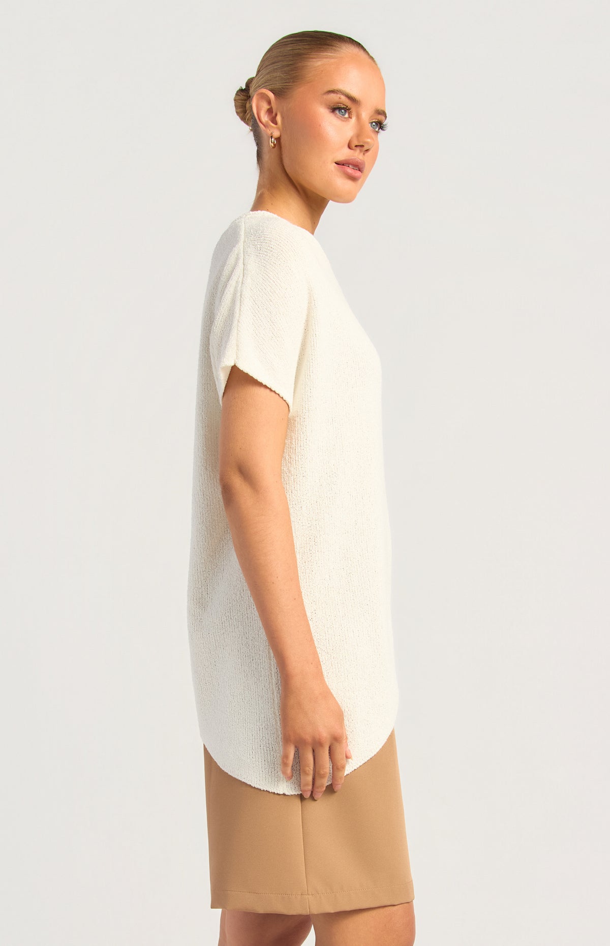 Kinara Short Sleeve Top - White