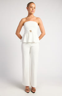 Loftus High Waisted Pants - White