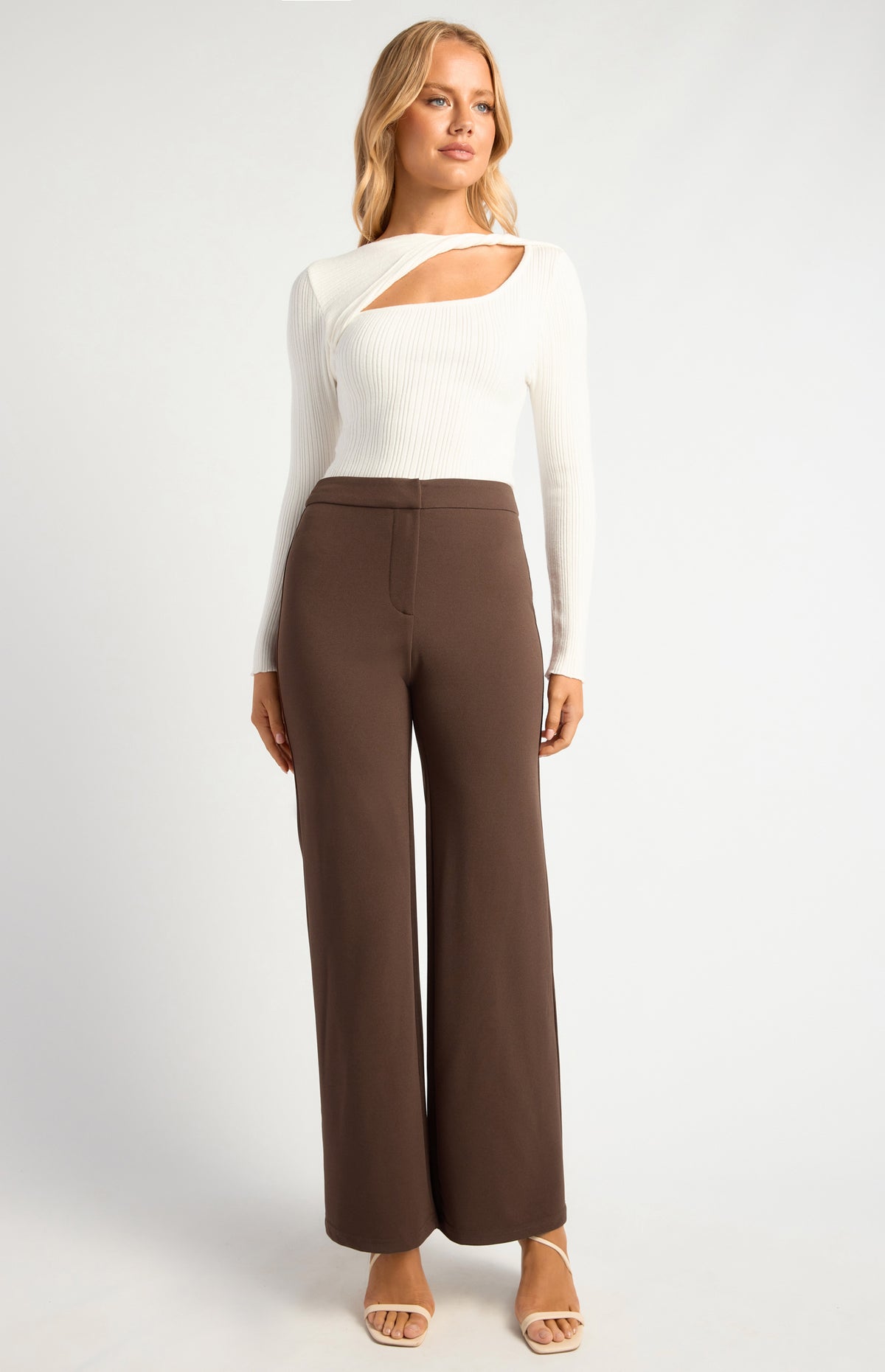 Loftus High Waisted Pants - Chocolate