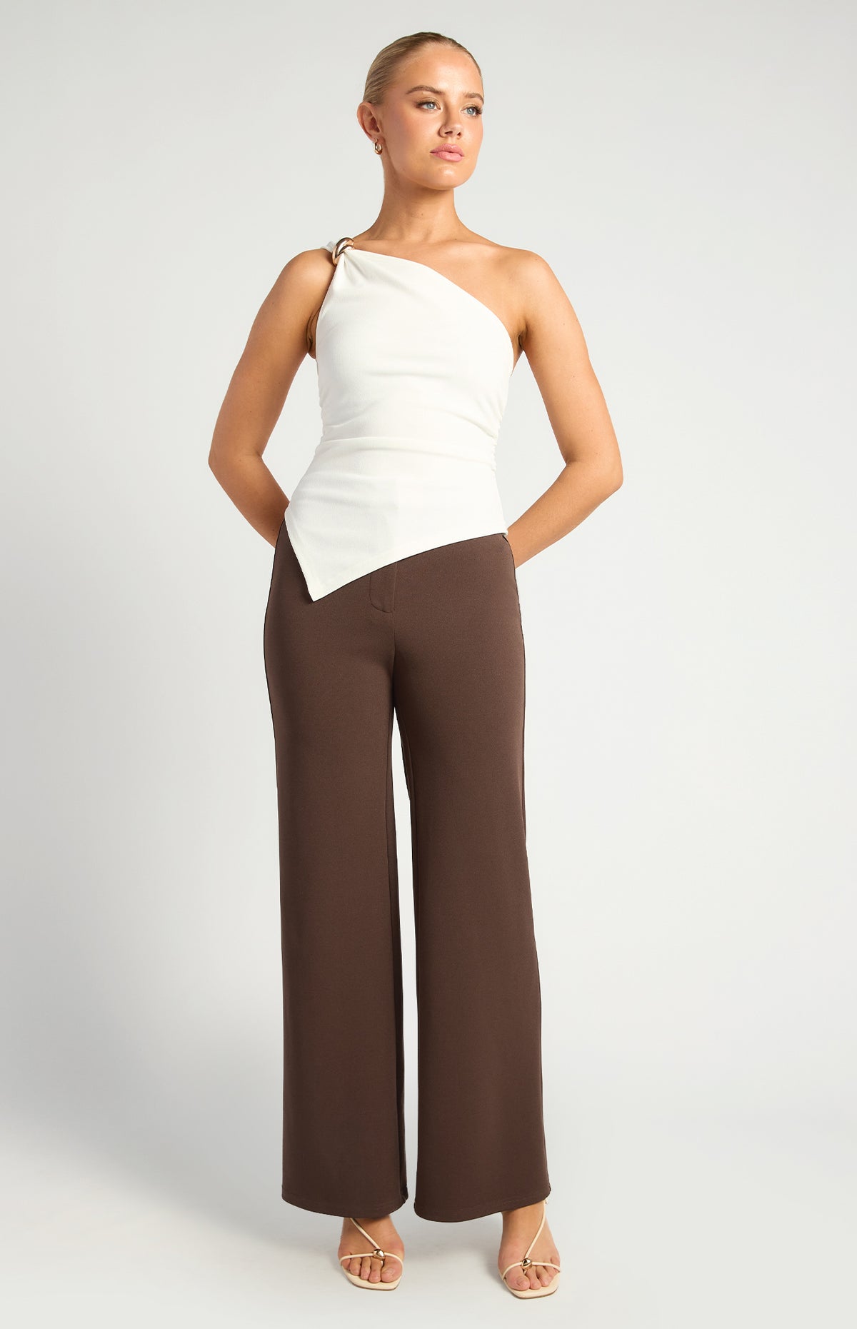 Loftus High Waisted Pants - Chocolate