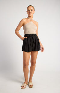 Jonathan High Waisted Shorts - Black