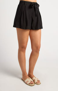 Jonathan High Waisted Shorts - Black