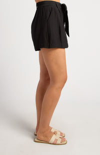 Jonathan High Waisted Shorts - Black