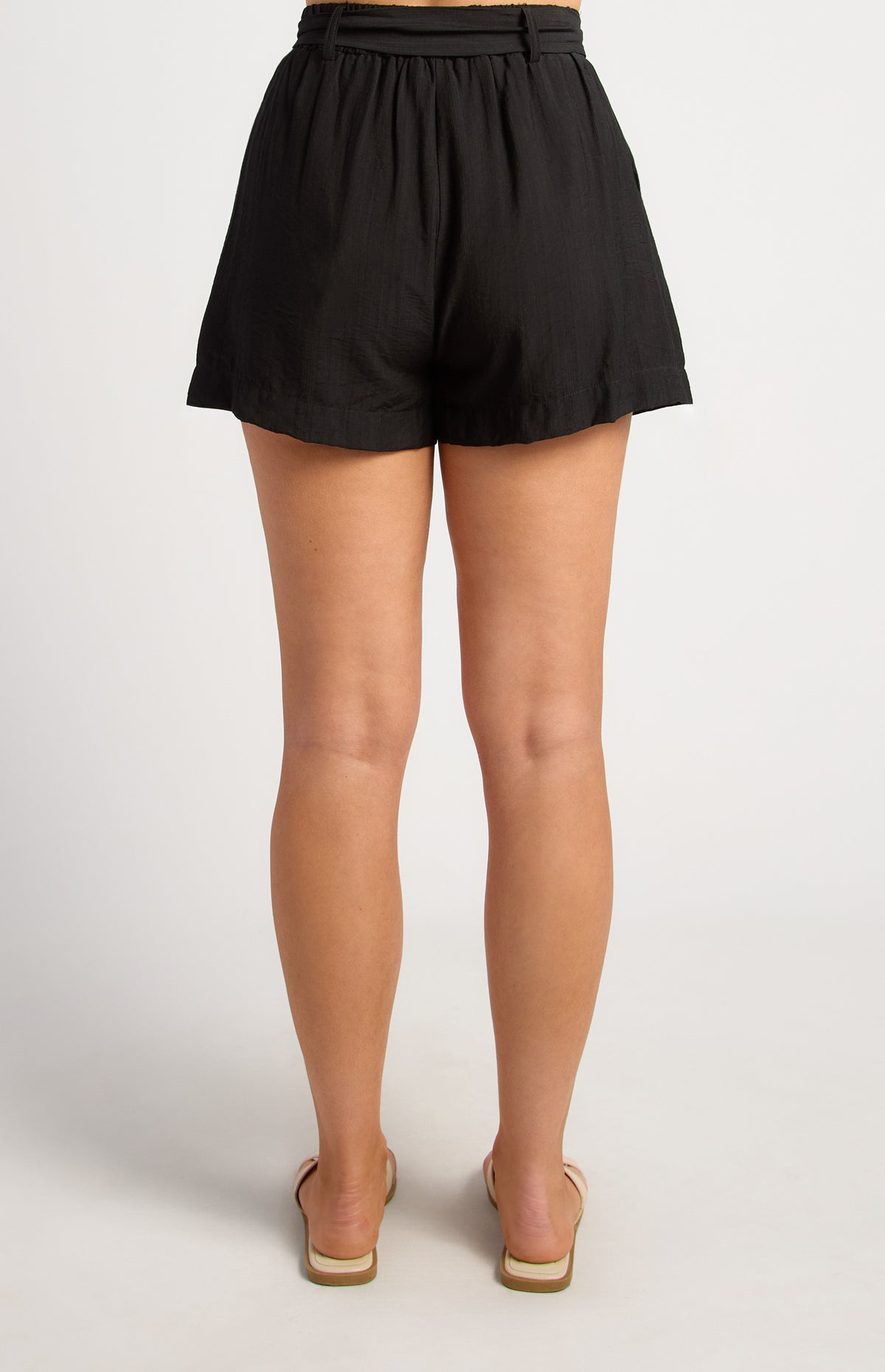 Jonathan High Waisted Shorts - Black