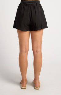 Jonathan High Waisted Shorts - Black